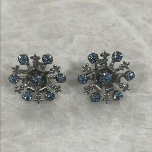 Blue Snowflake Earrings